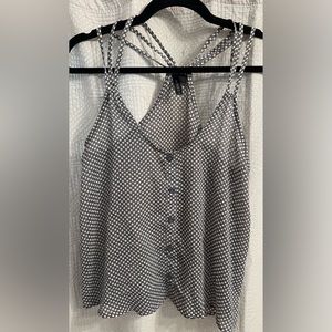 Full tilt polka dot sheer tank